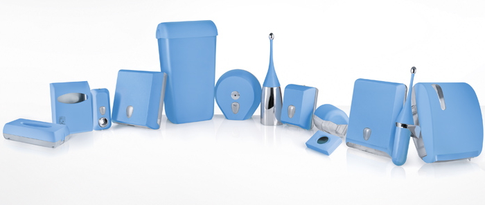 Accessori bagno di colore blu