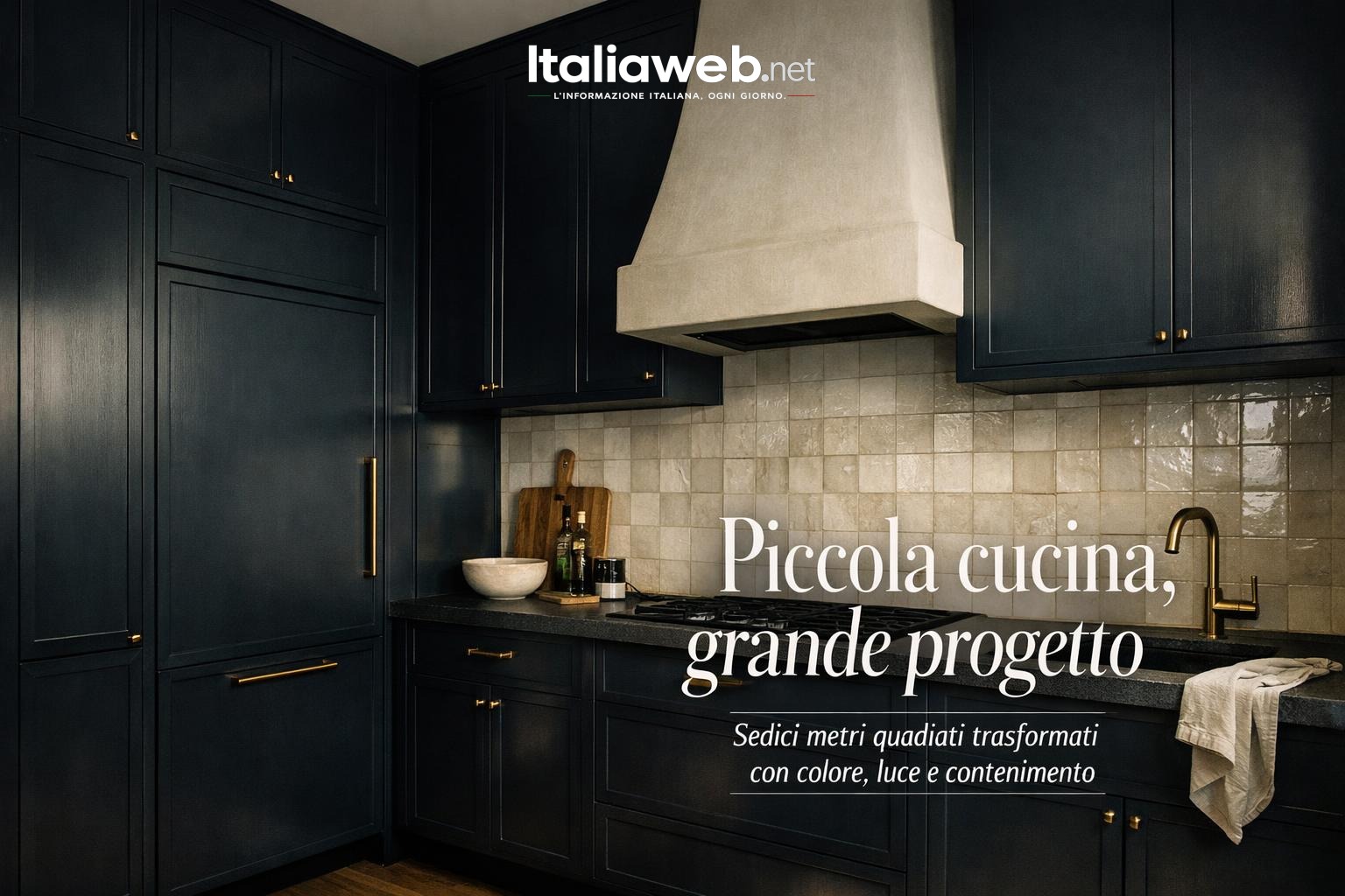 Una cucina di 16 mq ripensata come uno spazio su misura