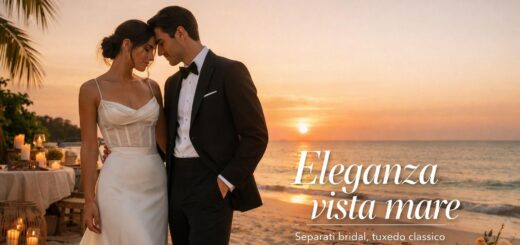 Matrimonio beach chic: separati bridal, tailoring morbido e colori da tramonto