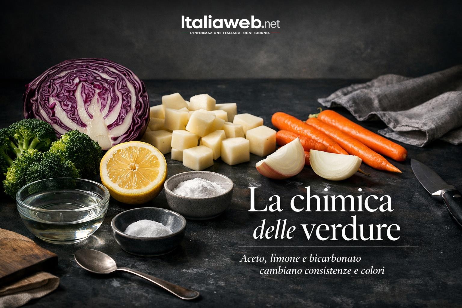 Il pH in cucina: come aceto, limone e bicarbonato cambiano davvero le verdure
