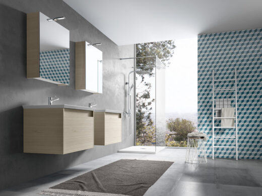 Specchio contenitore bagno