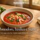 Zuppa tiepida di pomodoro, basilico e gamberi di fiume: l’estate in una ciotola